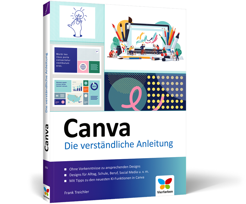 dieses Bild zeigt das Cover des Buches: Canva - die verständliche Anleitung